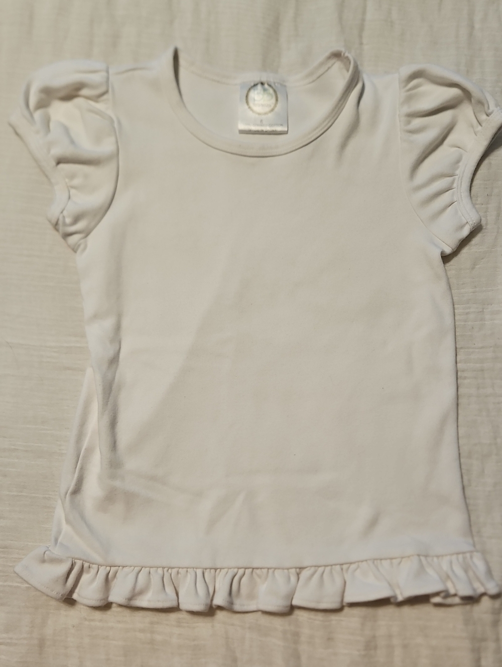 BB Blanks Boutique, Size 6 White Ruffle Hem